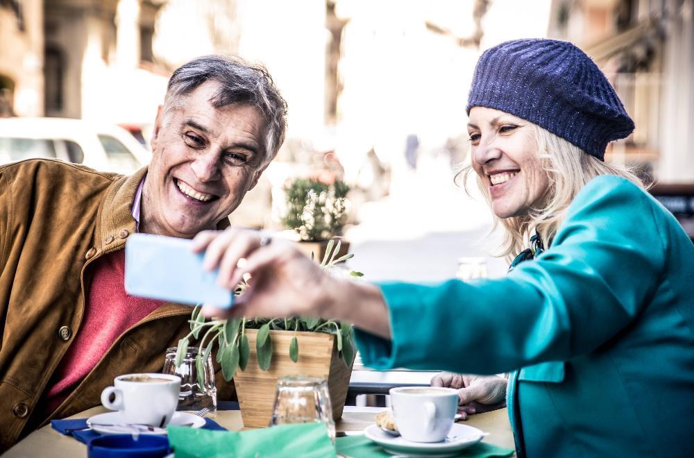 Couple taking a selfie in Johnston
