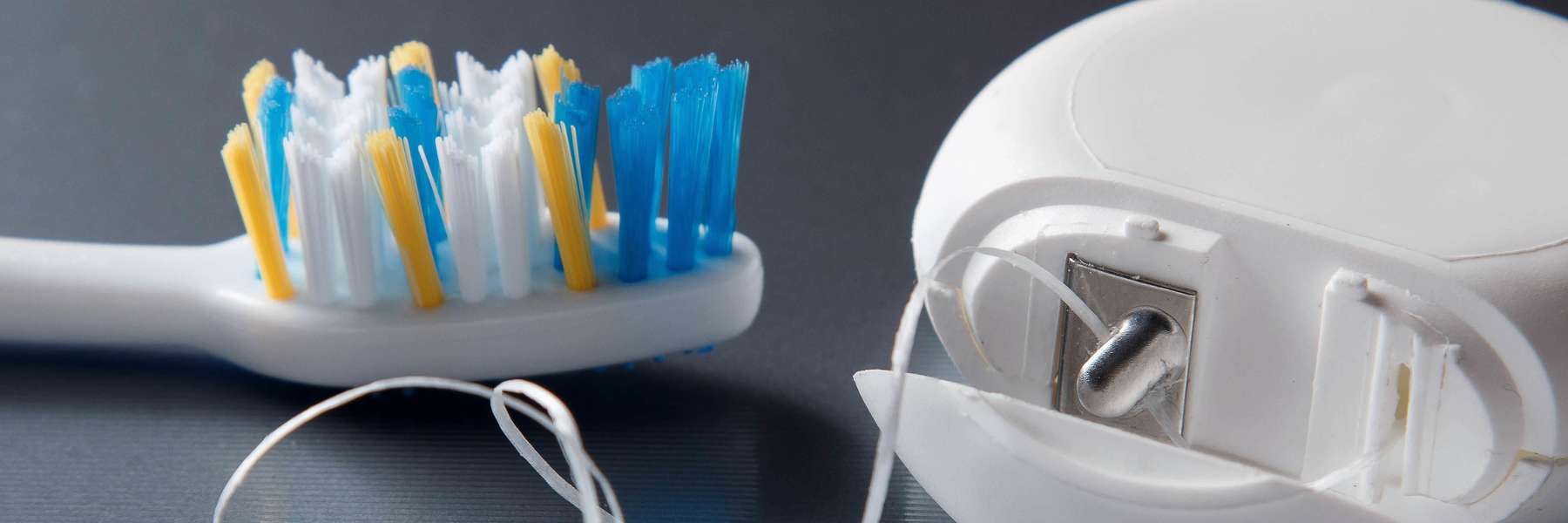 toothbrush and floss