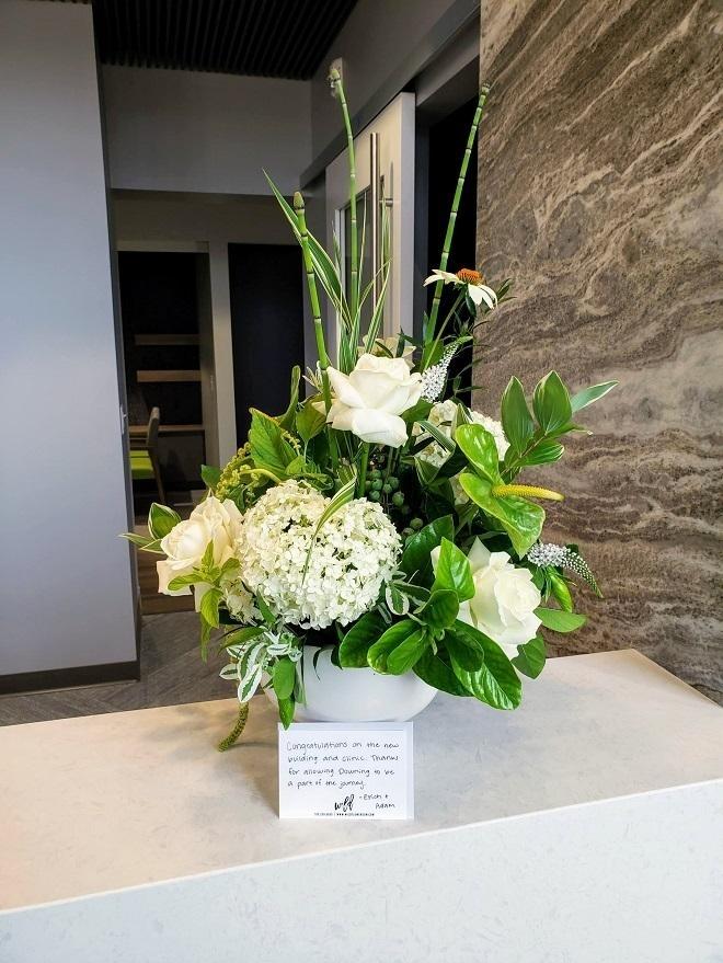 A gift of an assortment of beautiful plants and flowers from a dentist in Urbandale and Johnston Iowa