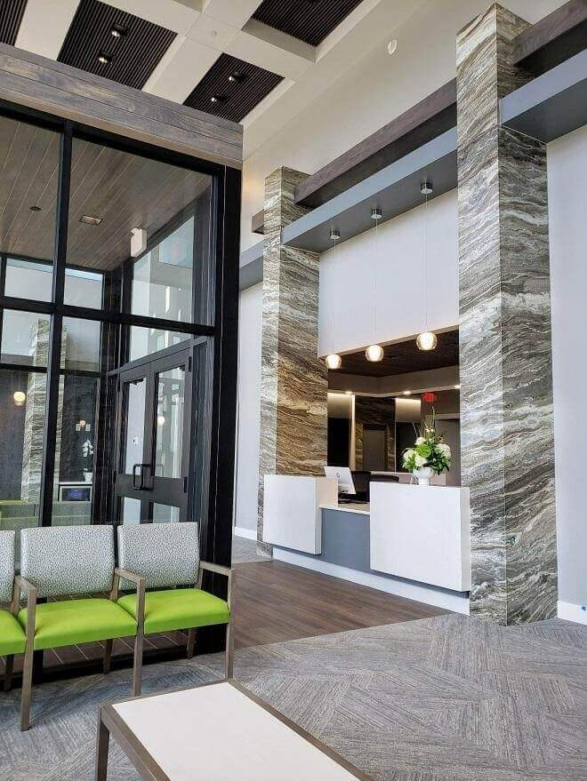 Waiting room with chairs in Urbandale dental office Northpark Dental